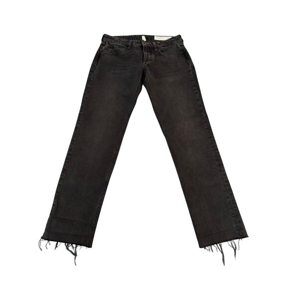 Rag & Bones Denim - Rag & Bones Dre Low-Rise Slim Boyfriend Black Jean Women's Pants, Size 26 NWT